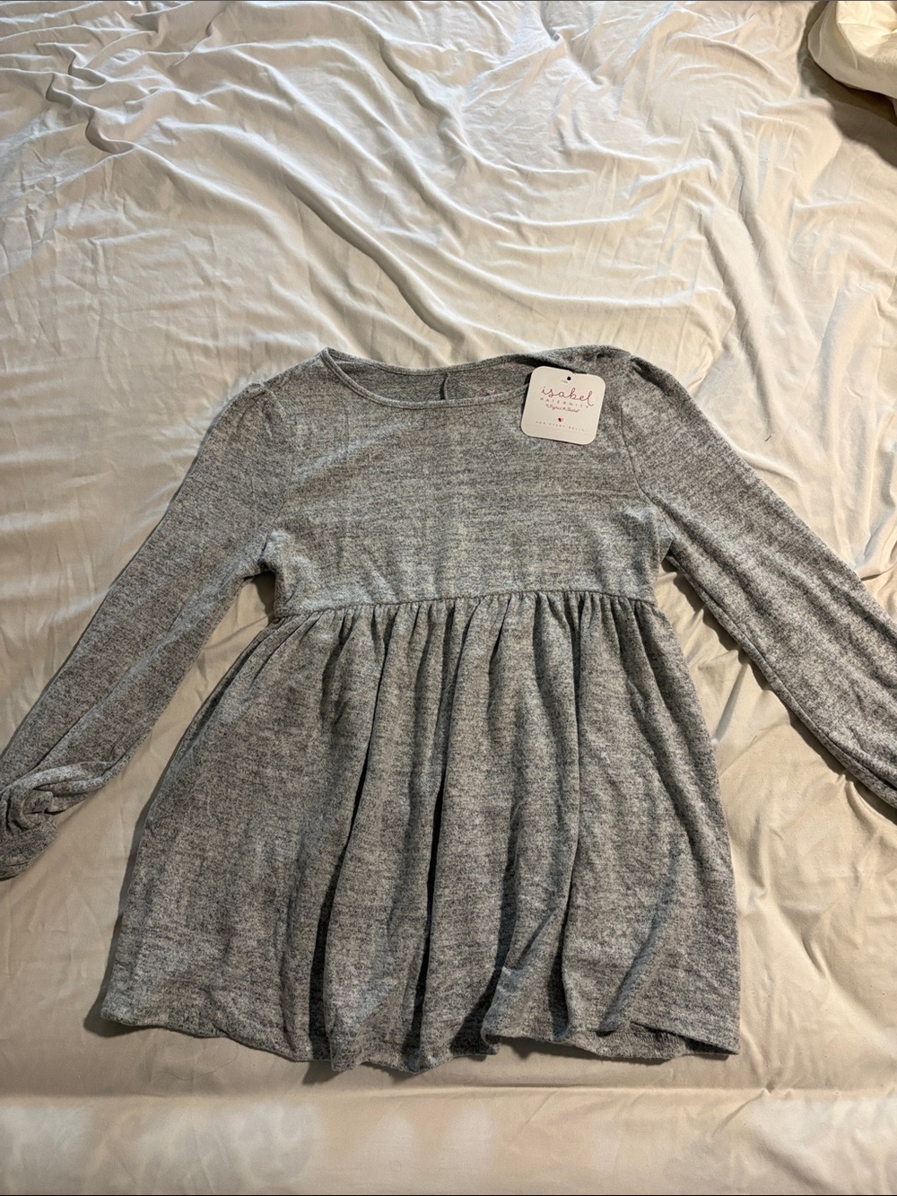 Ingrid & Isabel Heather Gray Long-Sleeve Babydoll Tunic
